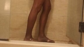Vanity enema with nylons