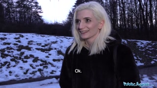 Public Agent Pretty skinny student receives facial in cheap Czech hotel