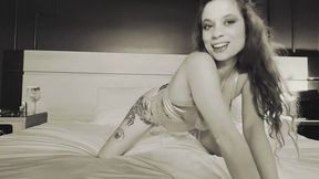 We went to the motel and he only thought about my ass - black and white