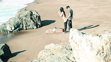 Voyeur Pussy Destroyed Gushing Watching Beach Couple Fuck