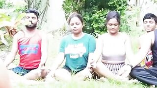 Indian Morning Yoga Teacher Practice And Students Hardcore Group Sex