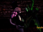 Furry Yaoi - Dragon fucked on sex swing by dog