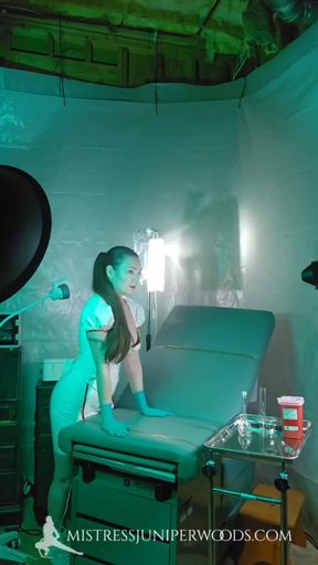 Curious nurse exposes her cute amateur POV in a medical setting