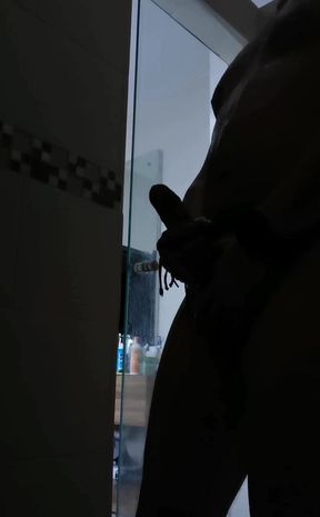 Shower jerking....