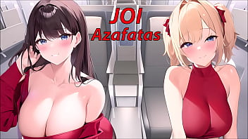 JOI hentai con las azafatas en el avi&oacute_n. En espa&ntilde_ol.