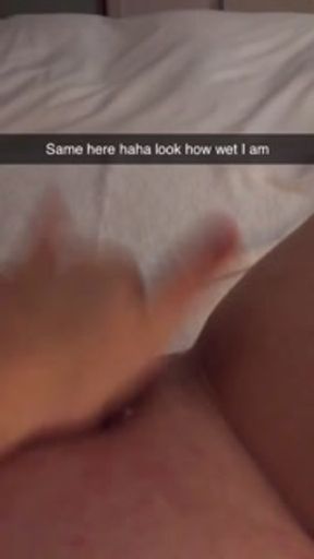Naughty girls! Sexting my step sister on Snapchat until we BOTH squirt!