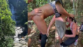 belinha hotwife aprontou na trilha do mirante: seduziu o guia e tomou gozada na boca. corninho registrou