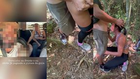 belinha hotwife aprontou na trilha do mirante: seduziu o guia e tomou gozada na boca. corninho registrou