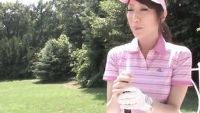 ”Tiny Asian Stunner Giving Head To Golf Trainer”