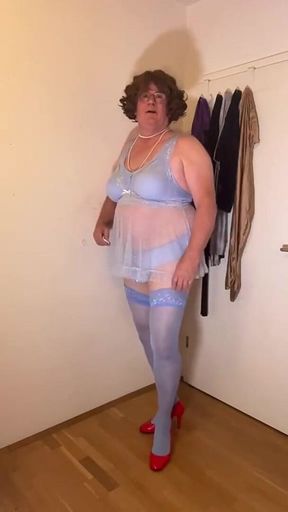 Sissy Blue Dessous