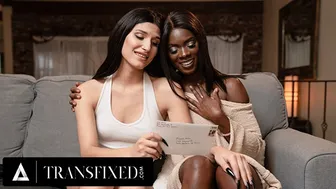 Zariah Aura and Ana Foxxx share a passionate trans love session