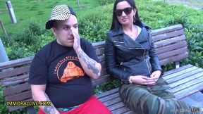 Hungarian nymphomaniac takes on two brothers at the metro