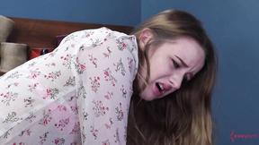 Babe gets carrot in butt