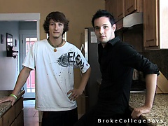 Two broke college boys get paid to suck cock.