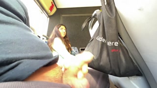 A stranger jerked off and sucked my dick in a public bus full of people
