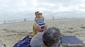 Strangers watched &mdash;  she kept going till I shot  Public ass&#x1F351;