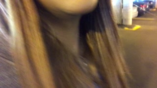 Peeing in crowded parking lot - ALMOST CAUGHT