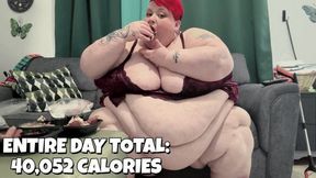 Feedee eats over 40 Thousand Calories in 1 Day HD