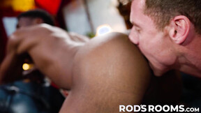 ”Slim Santana slids his long dick into hot Justin Matthews”