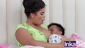 Naughty Latina Stepsis Gives Her Beloved Stepbro Dwarf Some Slobbery Dreams