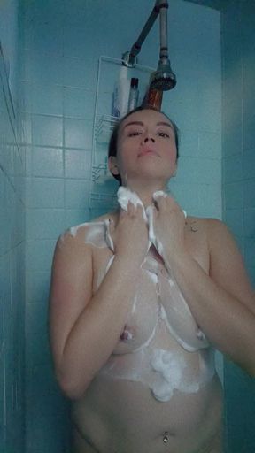 Taking a bath