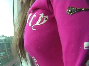 Horny Asian babe gets fingered vigorously on a train