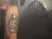 First cum at the gym. New Year cruising and jerkking at the locker room.