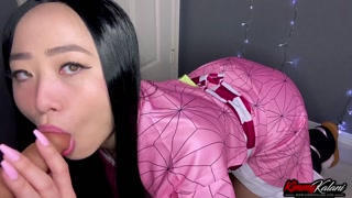 Nezuko Plays &amp; Sucks Your Cock -ASMR DemonSlayer- Kimmy Kalani