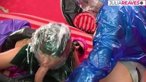 Special fetish, fucking wrapped in plastic