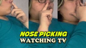 Nose Picking Watching TV
