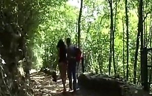 Hot outdoor action with busty Tslut