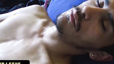 Cute Latino sucks dick and takes a pounding until he receives a facial