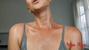 Super SWEATY Yoga/Dance In TIGHT GREY OVERALL