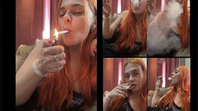 Sound of corks burning as I inhale the smoke into my lungs