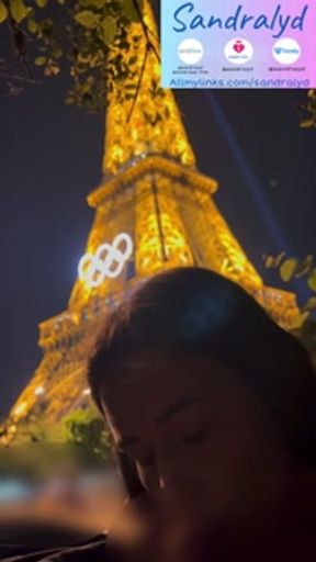 Balls sucking under the Eiffel Tower