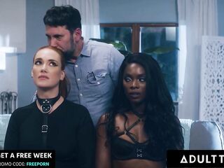 ADULT TIME - Obedient Wife Siri Dahl & Bestie Ana Foxxx Team Up For Kinky three-Way With Dominant Spouse