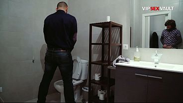 Gay Rough Doggy Anal... He Pulls His Pants Down and Gets Bent Over the Sink for a Hard Fucking