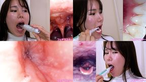 Kana Hoshi - Observing Kana's teeth, mouth, and back of the throat with a dental camera - MOV 1080p