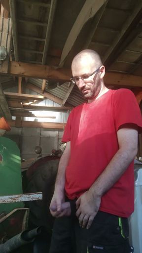 A hard cock and horny day for the gardener
