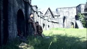 Young Hung Muscle Stud Pounds His Lover Anal Outdoors and Shoots a Thick Cumshot