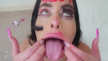 ANAL Bimbo PISS Slut - Eats ass used like a whore - loves it