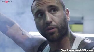 Mechanics Garage - Raw Fucking Action with Older Man & barely legal Twink