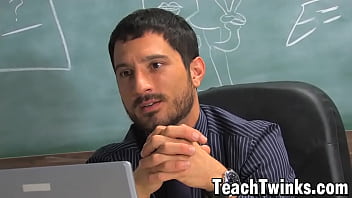 Teacher Harry Cox anal fucks young student Jason Alcok