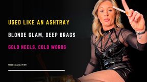 You Are My Human Ashtray – PVC Bodysuit, Leather Mini & Louboutins While Smoking 100s – Flicking Ash & Using You as My Ashtray in My British Accent Throughout - Miss Lulu Leather - MP4 HD