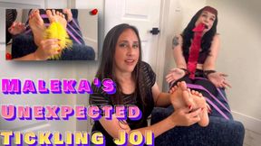 Maleka's Unexpected Tickling JOI
