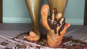 Sweet Sole Treat: Wet and Messy Food Play Foot Worship