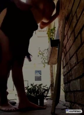 BF fucked me standing in my backyard