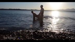 Romantic Sex at a Public Beach