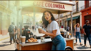 I fuck the coffee seller in Medellin Colombia - audio in Spanish - AI generated content- analsex