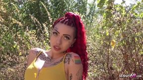 German Scout - Inked Redhead Girl Pantera Pickup for Casting Fuck